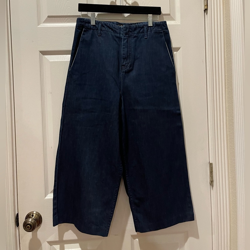 Maje Denim Wide Leg Pants - Picture 1 of 8